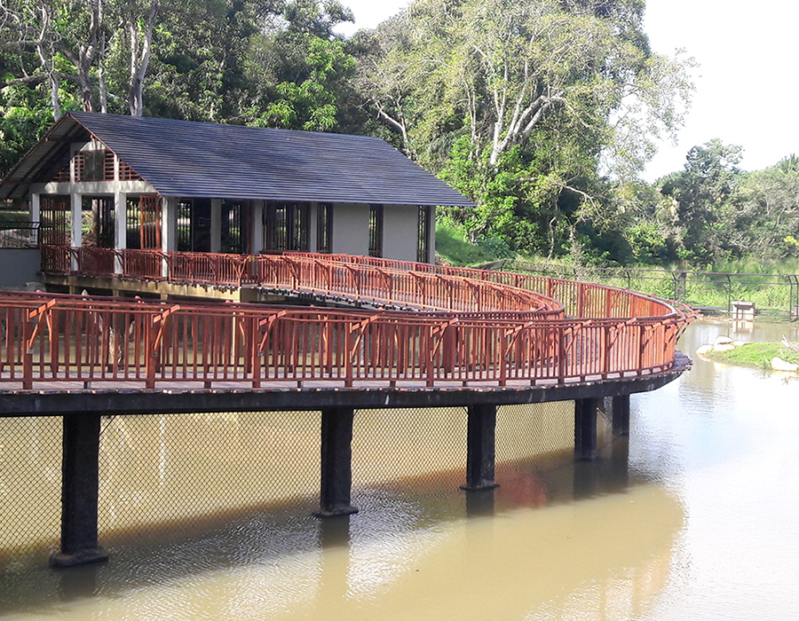 Construction of Crocodile Enclosure at Pinnawala Zoological Gardens